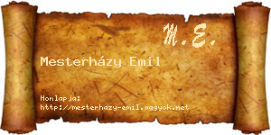 Mesterházy Emil névjegykártya
