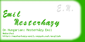 emil mesterhazy business card